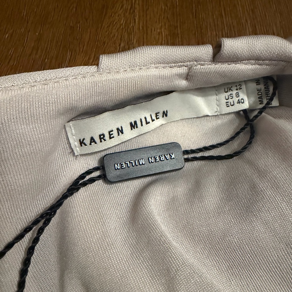 Classy Karen Millen Women's Dress in Greige - Picture 6 of 6